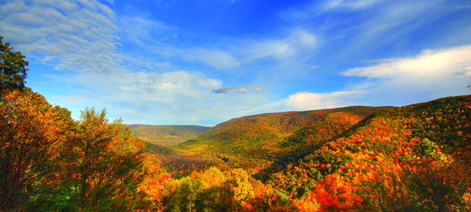 View of the Allegheny Mountains from Ohiopyle State Park, not far from where I grew up.