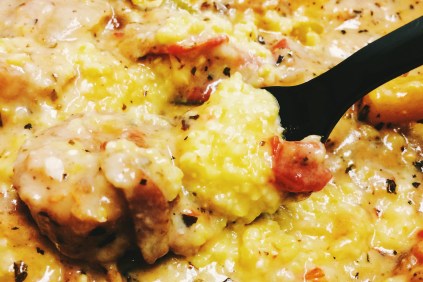 My shrimp and grits. Made this batch last night and enjoyed the leftovers for lunch