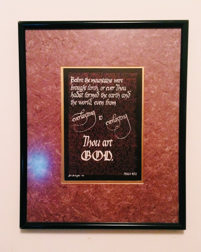 Apologies for the blue spot. Computer screen + glass reflection. Anyway, this is a piece I did during my sophomore year of college (I think). 