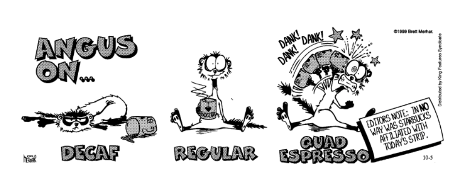 Free for All comic Angus on Quad Espresso